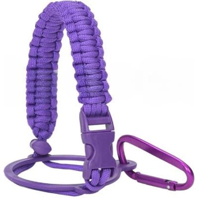 12-64oz Waterfles Accessoires Paracord Touwhouder Brede Mond Fles Draagbaar Touw Handvat Bekerhouder Kleur Bekerinhoud Touw paars