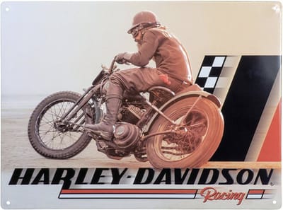 Harley-Davidson Beach Racer Tinnen Bord- 40 x 30cm