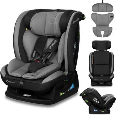 Lionelo Aart i-Size - Kinder Autostoel 4in1 - voor Baby 0 tot 36 kg (0-12 jaar / Groep 0+ 1 2 3 / 40-150 cm) - Voor en achterwaarts - RWF tot 105 cm - Montage met Autogordel - Stevige, Veilige - Comfortabel Zitje - Volledig Verstelbaar - Wasbare hoes