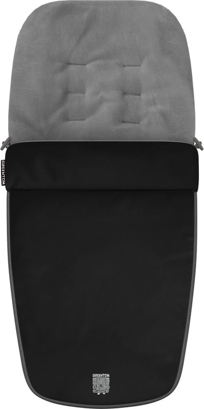 Greentom Voetenzak - Geschikt voor Carrycot & Reversible, Warm & Duurzaam (Gerecycled) - Black