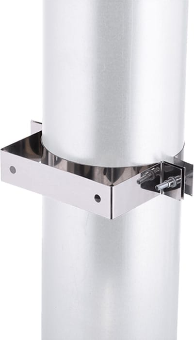 Muurbeugel rvs Ø200mm.