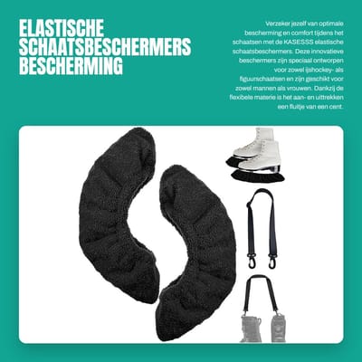 Dailygoods- Schaatsbeschermers Elastisch - Schaatsbeschermers Noren - Schaatsbeschermers Kunstschaatsen - Schaatsbeschermers IJshockey - Inclusief Schouderband - Optimale Bescherming - Schaatsbescherming