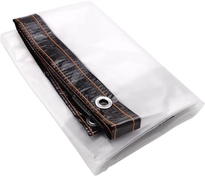 Transparant Waterdicht Afdekzeil met Oogjes 2,5 x 2 m voor Tuin en Buiten