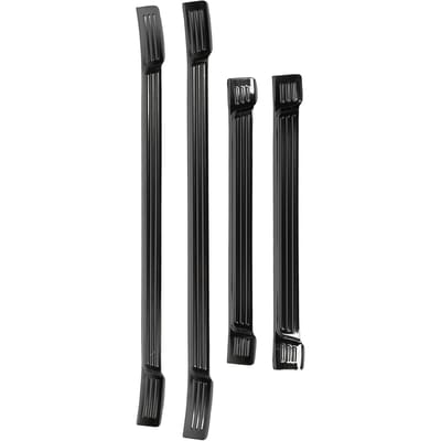 4 stuks Deurdorpel Beschermer Krasbescherming Roestvrij Staal Deurdorpel Schrapbord Trim Sticker zwart