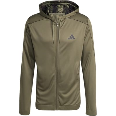 Adidas Train Essentials Seasonals Sweatshirt Met Rits Groen S Man