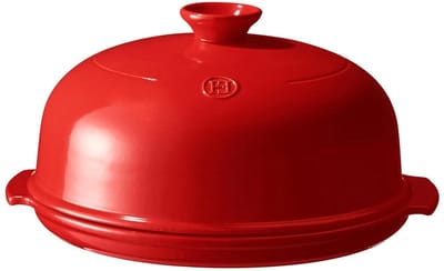 Brood Bakvorm - Ceramische Koepel - Zelf Brood Bakken - Professioneel Resultaat - 28.5 cm - Rood