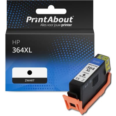 PrintAbout huismerk Inktcartridge 364XL (CN684EE) Zwart Hoge capaciteit Geschikt voor HP