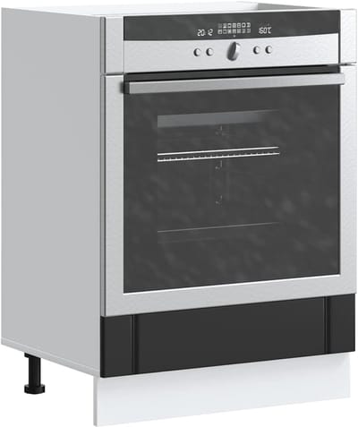 Ovenkast - Keukenkast - Keukenopslag - Verstelbare voeten - Zwart
