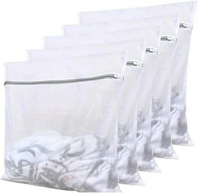 Mesh Waszakken - Kleding Beschermers - Kleding Beschermen - Sterke Rits - 10 Stuks - Wit