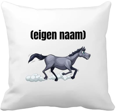 Akyol - rennend paard met eigen naam Kussen hoes - Paarden - dieren liefhebber - iemand die houdt van paarden - verjaardag - cadeau - kado - geschenk - 40 bij 40 cm