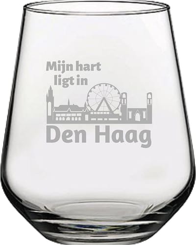 Gegraveerde Drinkglas 42,5cl Den Haag