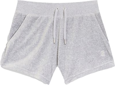 Juicy Couture Juicy Couture Classic Velour Short With Back Pocket GRIJS - Maat XXS
