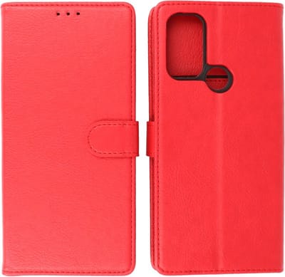Motorola Moto G60s Hoesje - Book Case Telefoonhoesje - Kaarthouder Portemonnee Hoesje - Wallet Case - Rood