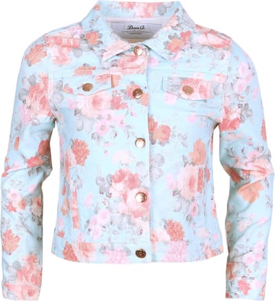 Denim gebloemd jasje Denim Co.