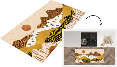 Keukenloper - Loper keuken - Tijgerprint - Dieren - Landschap - 120x60 cm - Keukenloper vinyl