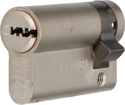 S2 veiligheidscilinder F6 40/10 SKG 2, halve profielcilinder (verschillend sluitend)