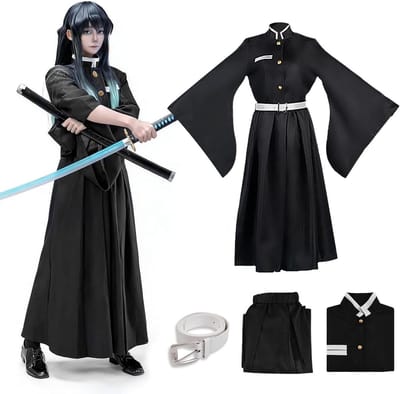 Anime Kostuum voor Giyuu, Shinobu, Mitsuri, Muichirou, Tanjiro, Nezuko en Zenitsu - Cosplay Outfit voor Mannen en Vrouwen, Perfect voor Carnaval, Halloween en Anime Conventies