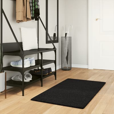 vidaXL - Vloerkleed - HUARTE - laagpolig - zacht - wasbaar - 60x110 - cm - zwart