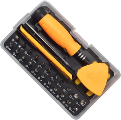 Precisie Schroevendraaierset - Reparatieset Bits - Elektronica Reparatie - 33-in-1 Magnetisch - Met Pincet - Grijs