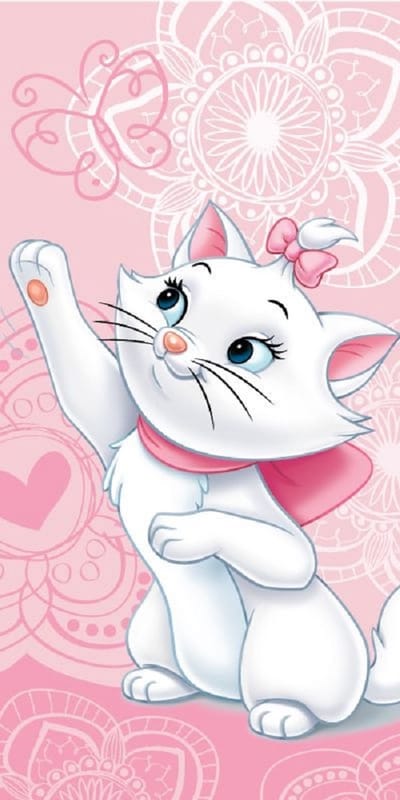 Disney Aristocats Strandlaken Marie Cat - 70 x 140 cm - Roze