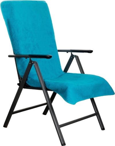 Thuys – Badstof Stoelhoes – Hoes Voor Tuinstoel – Strandbed Badstof Hoes – Turquoise – 135cm x 60cm x 1cm
