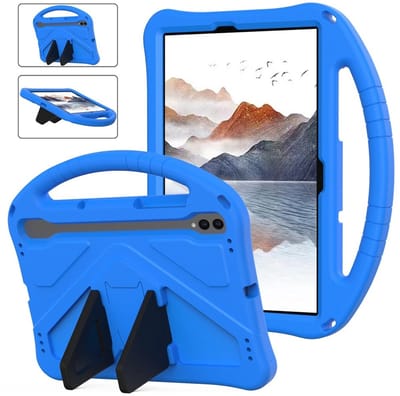 Coverup Tablethoes geschikt voor Samsung Galaxy Tab S11 / S9 / S8 / S7 Hoesje - ShockProof Kids Case - Blauw