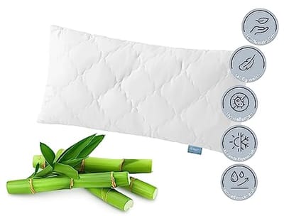 Bamboe Kussen 40 x 80 cm - Perfect voor Alle Slapende Posities, Allergievriendelijk en Ondersteunend