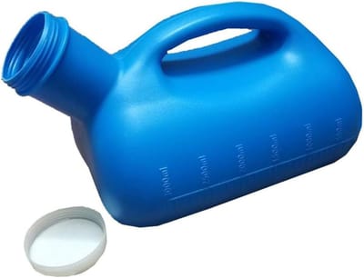 YOR® Plasfles Mannen - Urinaal voor Mannen - Urinaal - Blauw - 30cm x 18cm x 17cm