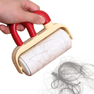 Pluisroller Kleding - Stofverwijderaar - Dierenharen Verwijderen - Gemakkelijk Te Snijden - Zakformaat - Rood