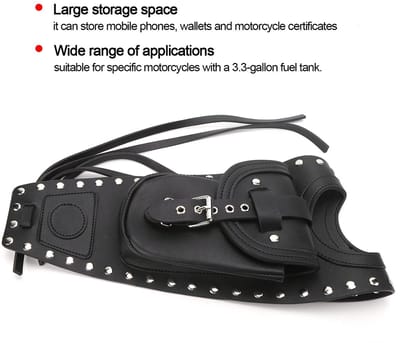 VT Goods - Motorfiets Tank Tas - Brandstoftank Tas - Hoogwaardige Bescherming - Zwart - Motor Accessoire - Ideaal voor Motorrijders - Geschikt voor ...