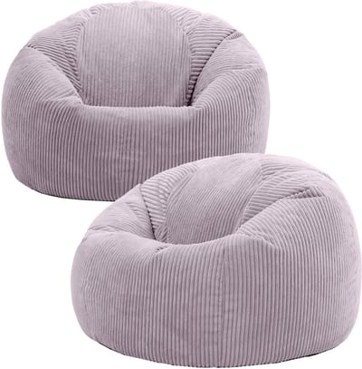 icon - Kingston Zitzak Fauteuil - Set van 2 - Ribfluweel - Paars