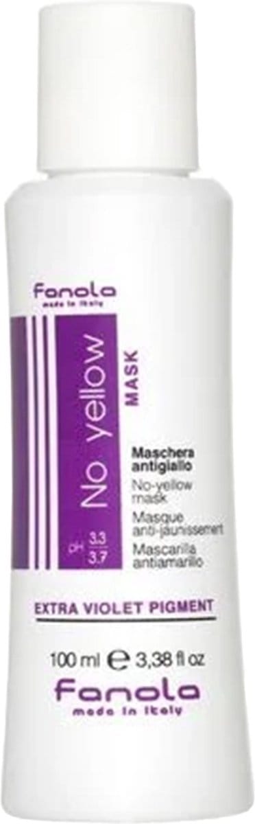 Fanola No Yellow Geen geel verzorgingsmasker Conditioner voor gekleurd haar Dames 100 ml
