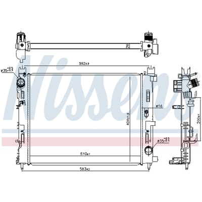 Radiator, motorkoeling NISSENS 606845