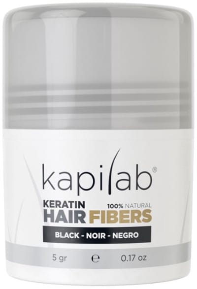 Kapilab Keratine Volumepoeder Zwart - Geeft volume aan het haar - Verbergt haaruitval - 100% natuurlijk - 5 gram