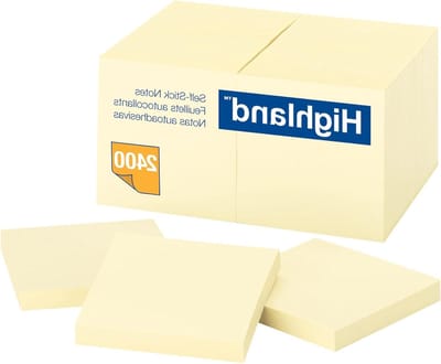 Sticky Notes - Notitieblaadjes Zelfklevend - Berichten Achterlaten - Vrolijke Kleur - 76 x 76 cm - Geel