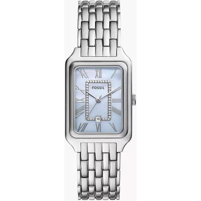 Dames Quartz Horloge - 26mm Moeder van Parel Wijzerplaat Roestvrijstalen Armband Mode Sieraden Stijl ES5402 white