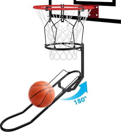 Basketbal Rebounder - Bal Terugkeer - Basketbal Training - 180 Graden Draaibaar - Voor 457 cm Velg - Zwart