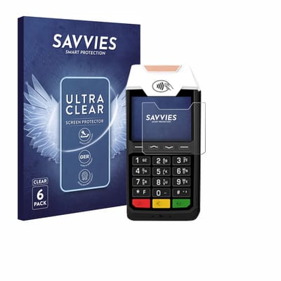 Savvies - Screenprotector voor ingenico Tetra Lane/3600 - Folie Beschermfolie transparant 6 Stuks
