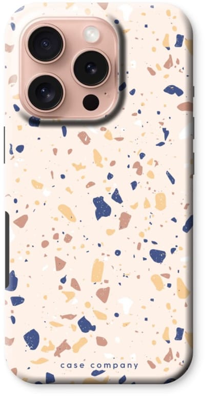 Case Company® - Hoesje geschikt voor iPhone 16 Pro hoesje - Terrazzo N°23 - Tough Case - Maximale Bescherming alle Kanten en Schermrand