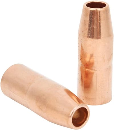 MIG Laspistool Mondstuk - Koperen Mondstuk - Precisie Lassen - CNC Bewerkt - 2 Stuks 5/8 Inch - Koper