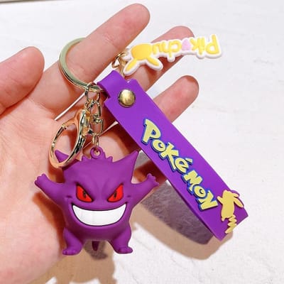 Pokemon Sleutelhanger Pikachu Anime Schattig Actiefiguur Cartoon Mode Charmander Psyduck Poppetje Sleutelhanger Auto Tas Ornamenten Kinder Cadeaus beige