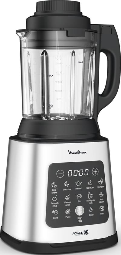 Moulinex LM835D10 - blender - 1,75 l - Blender voor op aanrecht - 1400 W - Zwart, Metallic, Transparant