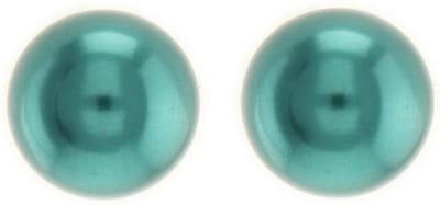 Behave - Dames parel oorknoppen blauw 1 cm - Tijdloos minimalisme