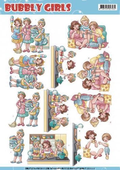 Around the House - Bubbly Girls 3D-Knipvel Yvonne Creations 1 stuks