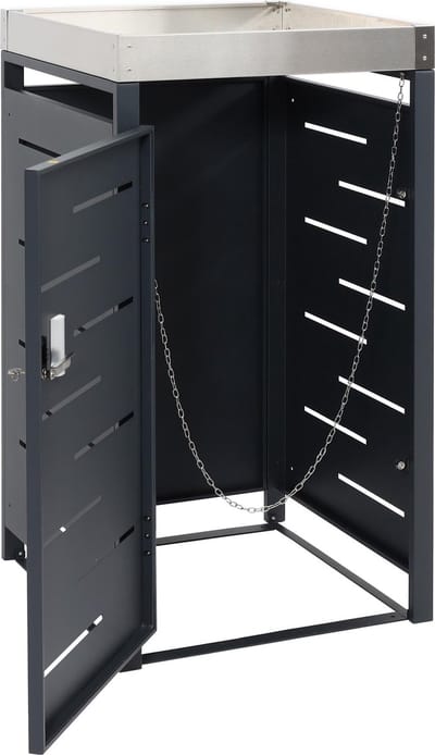 1 Bak deksel MCW-H40b, bak, plantenbak roestvrij staal-metaal combinatie 24kg 110x60x62cm uitbreidbaar
