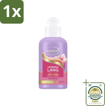 1 x Andrélon – Leave-In Crème – Levendig Lang – 200 ml- Haarkracht - Haarversterking - Haarbescherming - Biotine - Haarbreuk