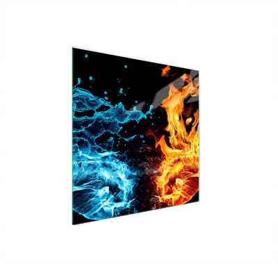 TMK ArtDeko Serie - Glazen Beschermplaat - 50x52 cm - Veilig - Modern