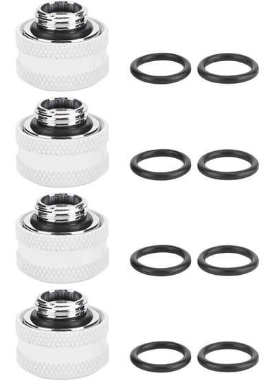 Dailygoods- Waterkoeling Koppeling 16mm - 4 Stuks - Messing - Drie-laags Sealing Ringen - Geschikt voor Rigid Tube - Goede Afsluiting - Slangenkoppeling