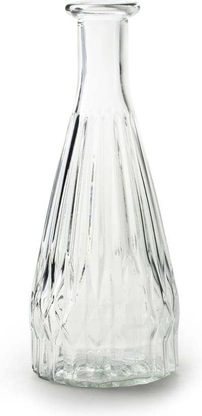 Jodeco Bloemenvaas Patty - helder transparant glas - D8,5 x H21 cm - fles vaas