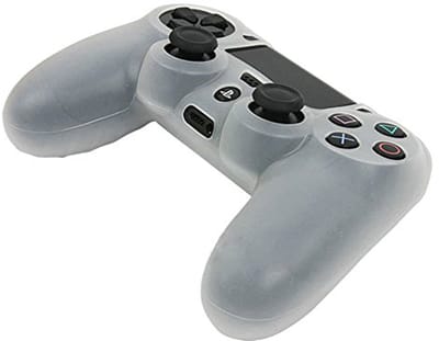 Controller skin - Console hoes - Gamecontroller hoesje - Siliconen beschermhoes met thumbgrips - Protector - Geschikt voor Play Station 4 - PS4 - Protective case - Transparant - Siliconen - Jonyx